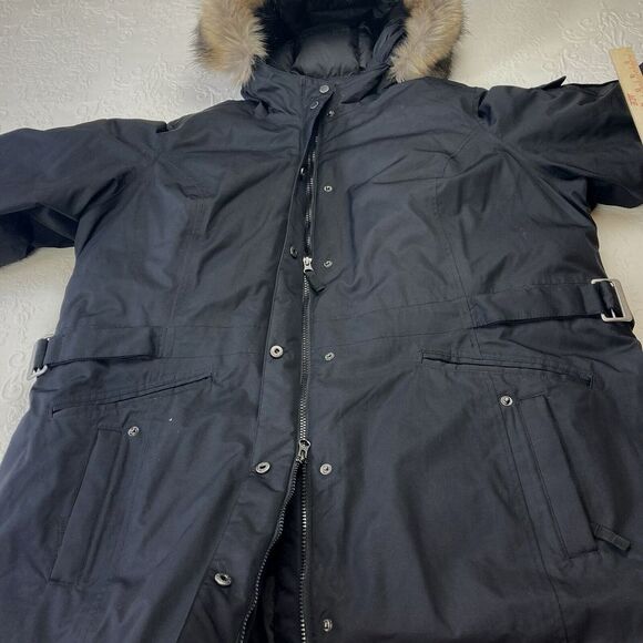 Eddie Bauer Weatheredge Parka Down Jacket Women 3X Black Quilted Faux Fur Trim - Picture 10 of 16